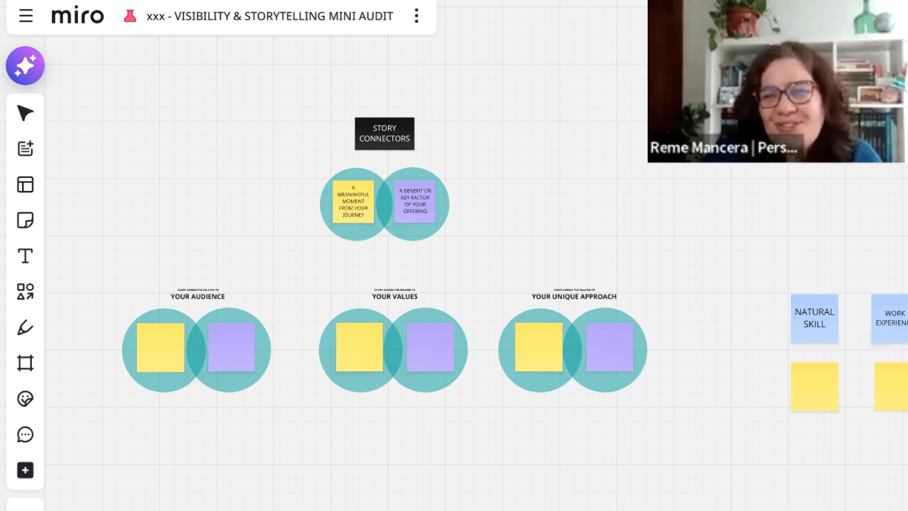 Visibility-and-storytelling-mini-audit-reme-mancera-personal-brand-story-strategist-video-explaining the visual map of priorities